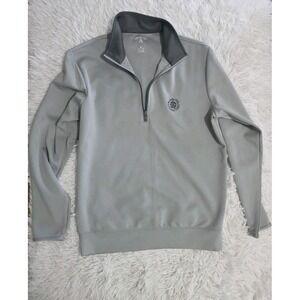 Antigua‎ Gray Casual Beverly Hills Country Club Logo Quarter-Zip Top Size Medium